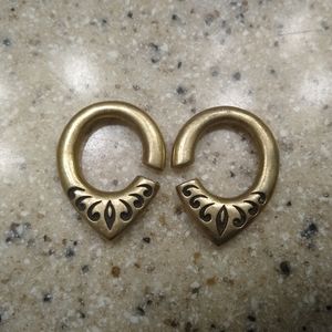 Teardrop brass ear weights